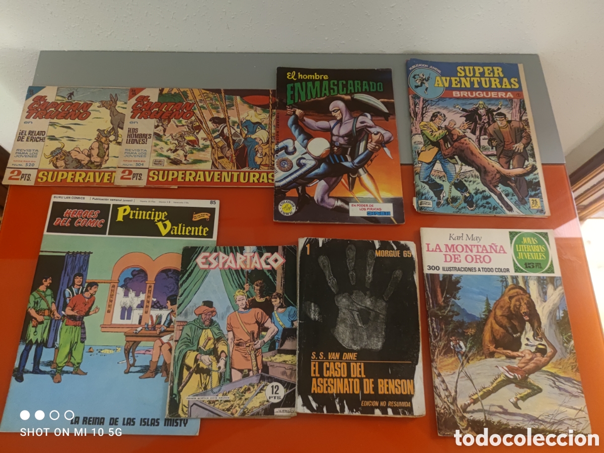 Livros de Banda Desenhada: Lote 8 Comics Aventuras:Capitan Trueno, Espartaco,Pr&iacute;ncipe Valiente, Bruguera