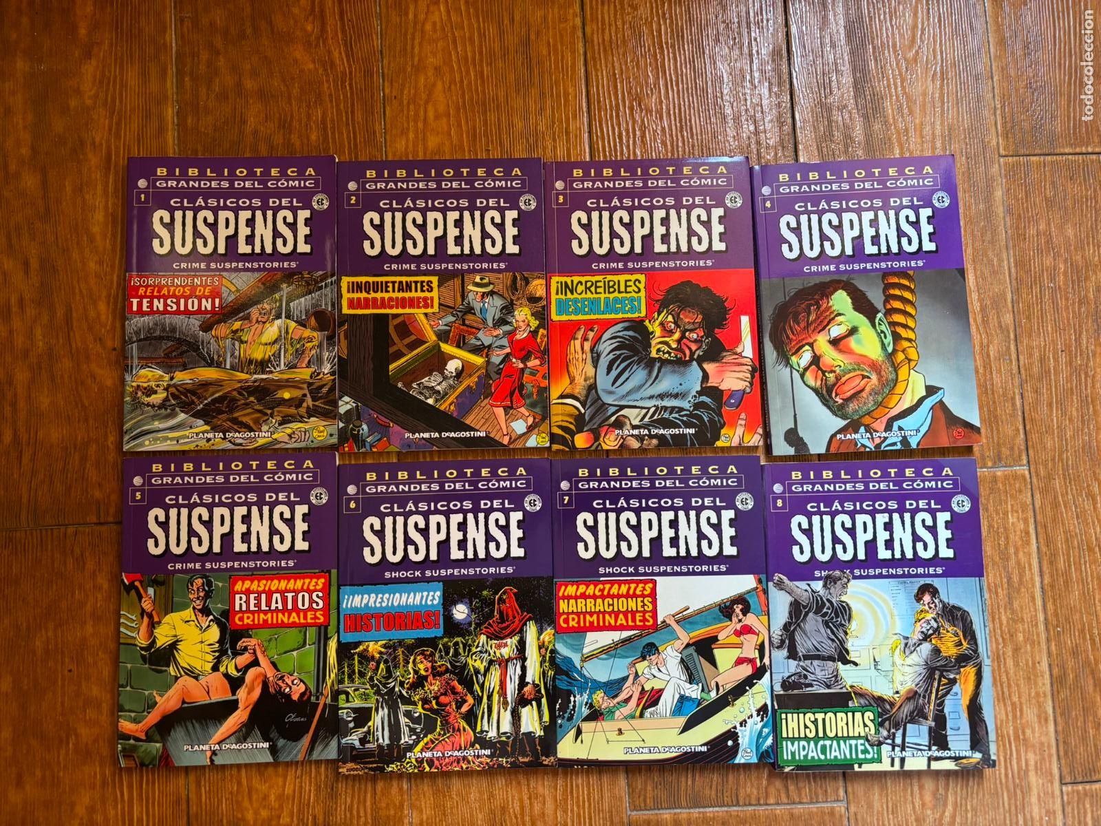 BDs: CL&Aacute;SICOS DEL SUSPENSE 8 TOMOS COLECCION COMPLETA PLANETA BIBLIOTECA GRANDES C&Oacute;MIC