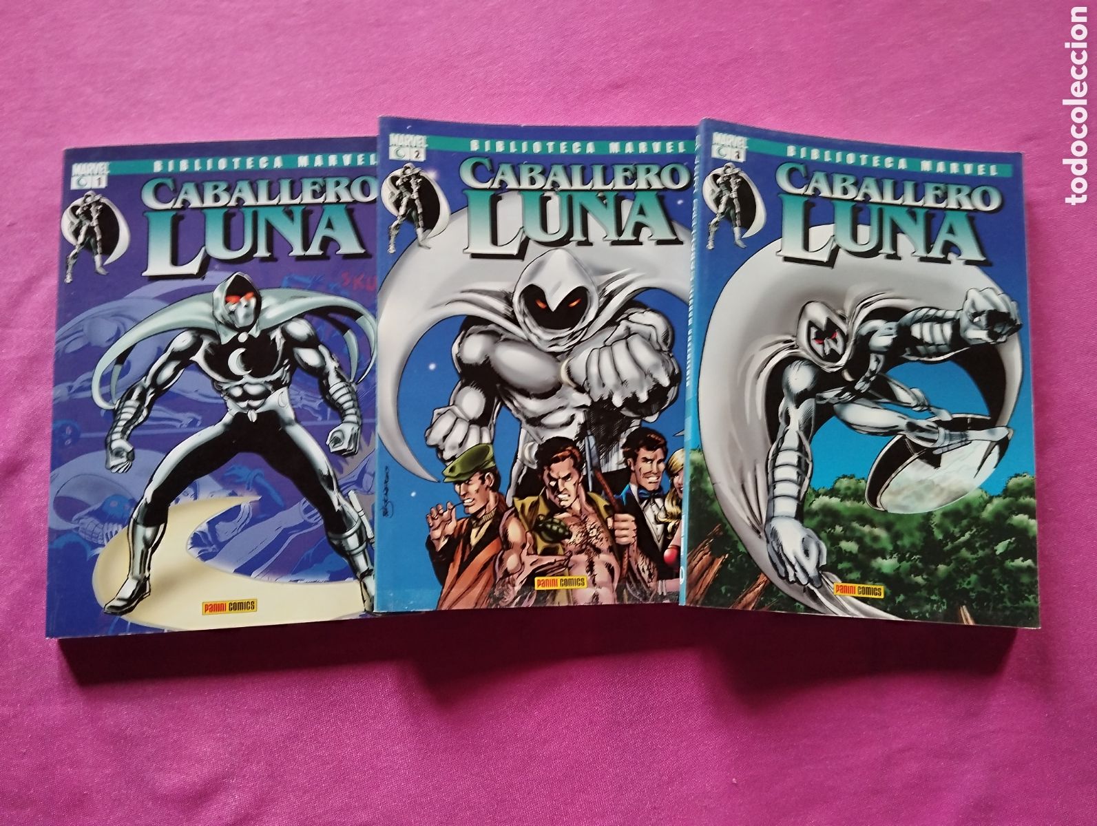Tebeos: CABALLERO LUNA 3 COMPLETA B.MARVEL PANINI L43 4 - Foto 2