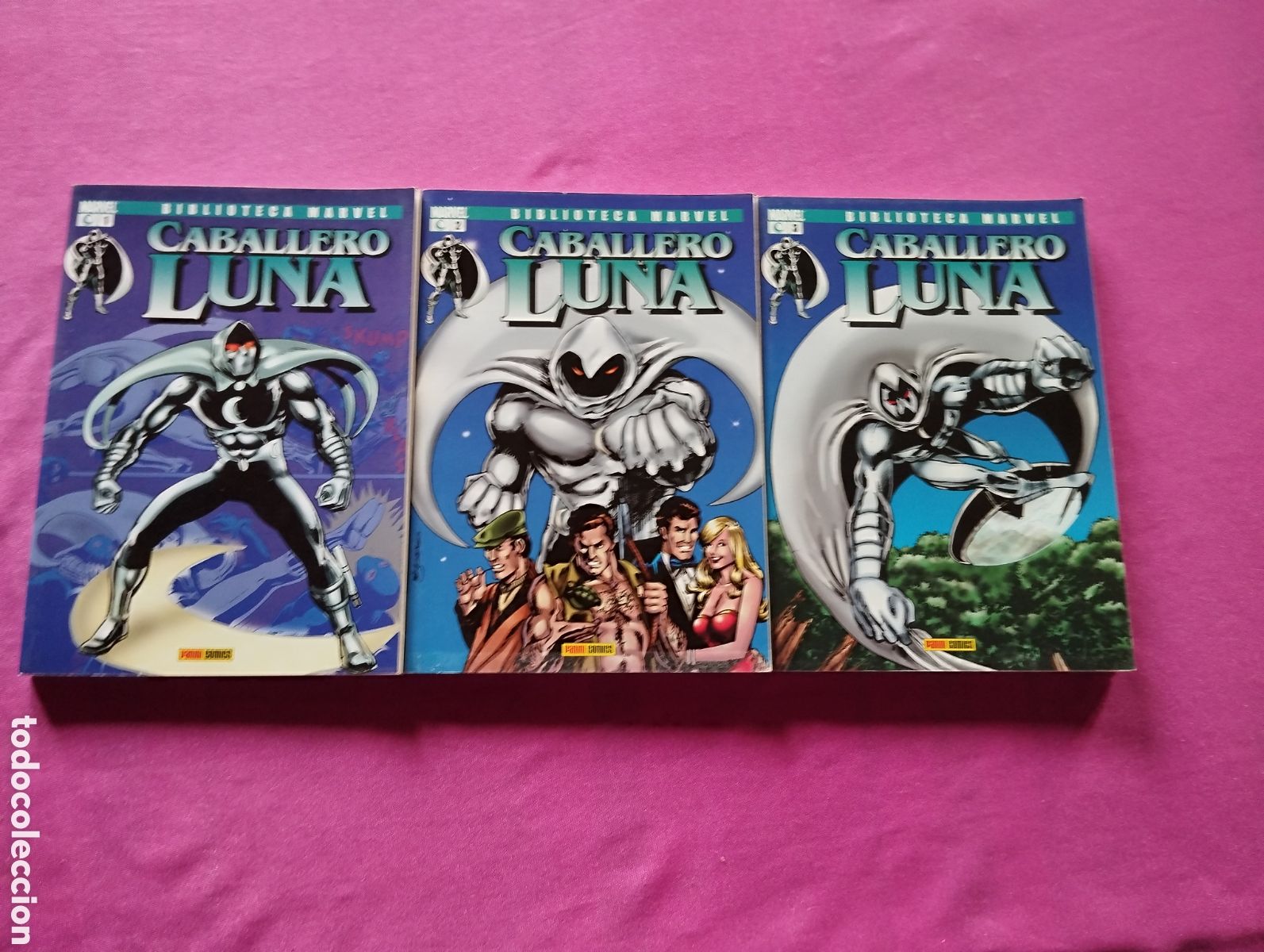 Tebeos: CABALLERO LUNA 3 COMPLETA B.MARVEL PANINI L43 4 - Foto 3