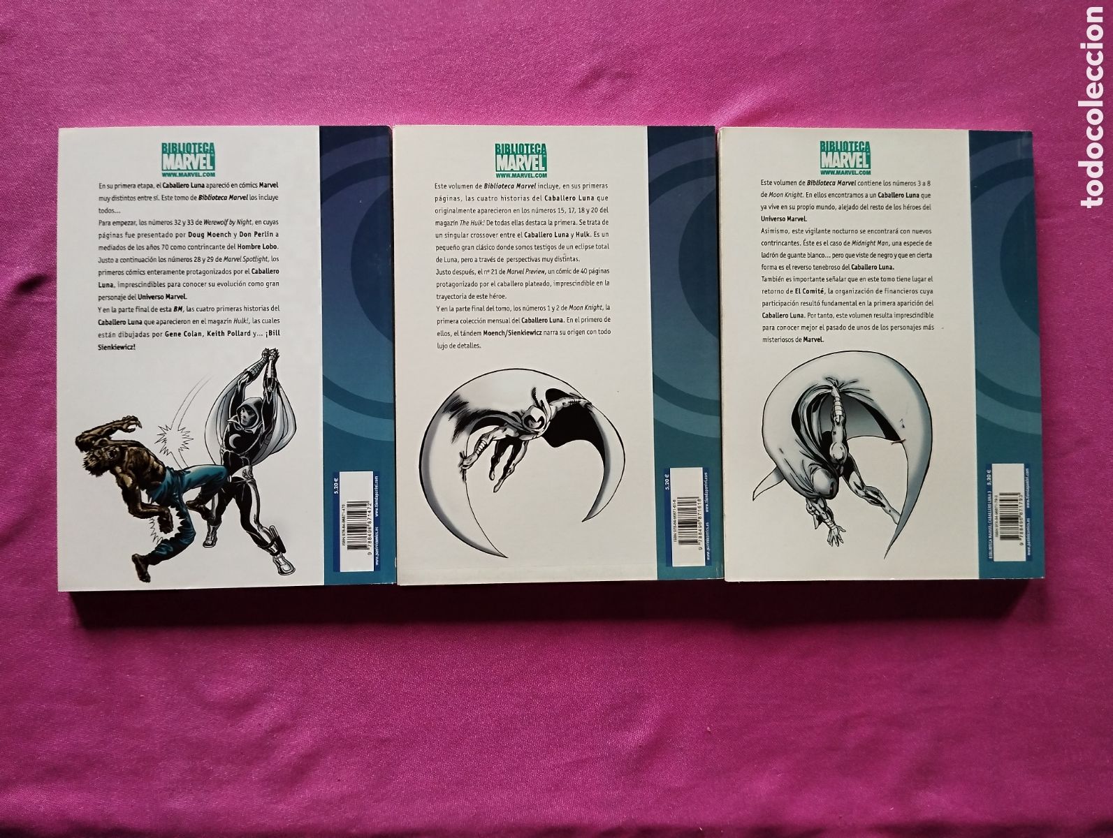 Tebeos: CABALLERO LUNA 3 COMPLETA B.MARVEL PANINI L43 4 - Foto 5