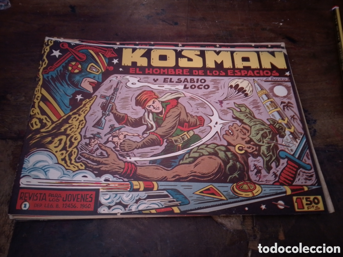 Tebeos: KOSMAN, EL HOMBRE DE LOS ESPACIOS. 16 N&Uacute;MEROS. IRANZO. BARCELONA, 1960. COLECCION COMPLETA