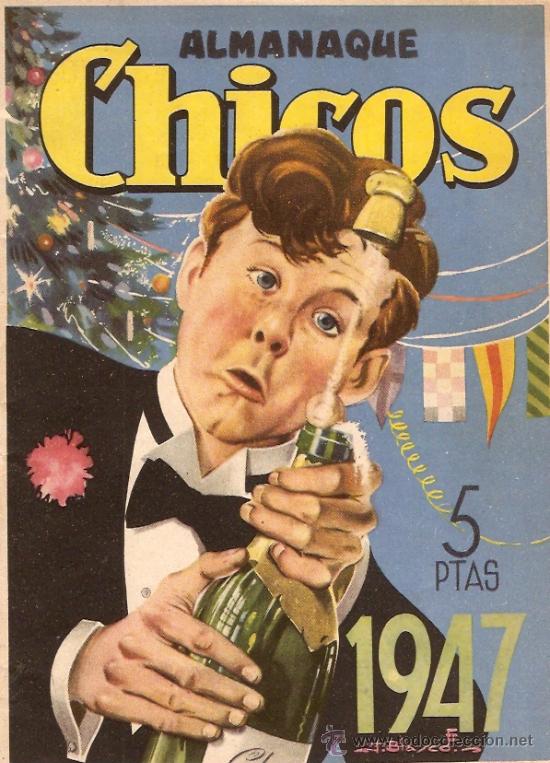 Tebeos: COMIC ALMANAQUE CHICOS 1947 - Foto 1