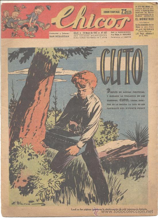 Tebeos: CHICOS N&ordm; 437 1947 CUTO - Foto 1
