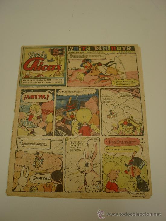 Giornalini: Mis Chicas,a&ntilde;o III, 22 de octubre de 1943, n&ordm; 110