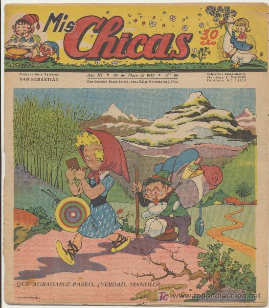 Tebeos: Mis Chicas n&ordm; 90. C.Gil 1941. - Foto 1