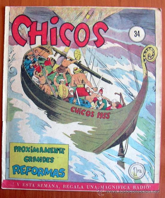 Tebeos: Chicos n&ordm; 34 - Ediciones Cid 1954 - Foto 1