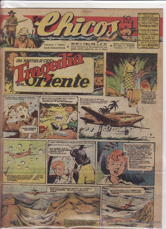 Tebeos: TEBEO CHICOS - 1945 - N&ordm; 351 - Foto 1