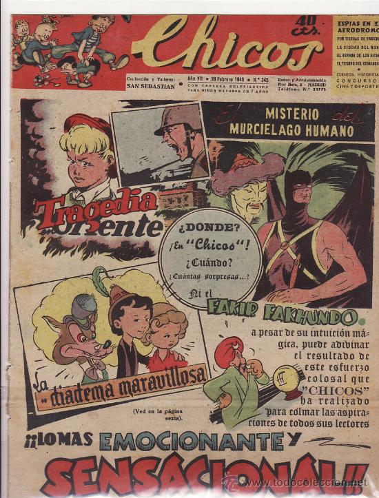 Tebeos: TEBEO CHICOS - 1945 - N&ordm; 342 - Foto 1