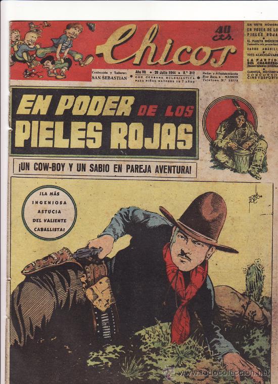 Tebeos: TEBEO CHICOS - 1944 - N&ordm; 312 - Foto 1