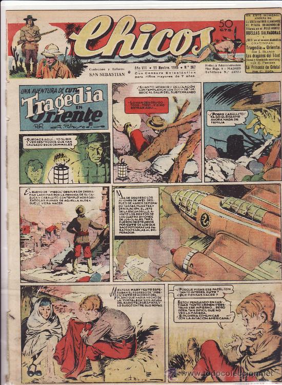 Tebeos: TEBEO CHICOS - 1945 - N&ordm; 367 - Foto 1