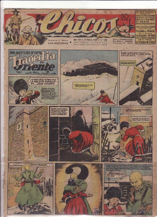 Tebeos: TEBEO CHICOS - 1945 - N&ordm; 370 - Foto 1