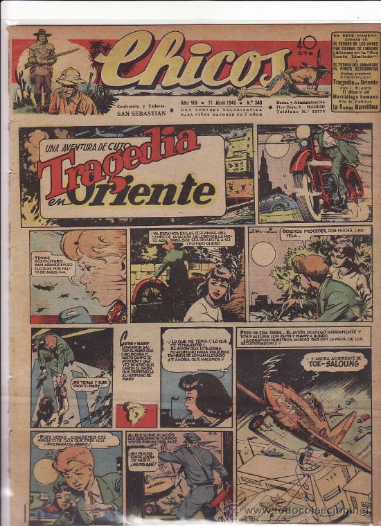 Tebeos: TEBEO CHICOS - 1945 - N&ordm; 348 - Foto 1