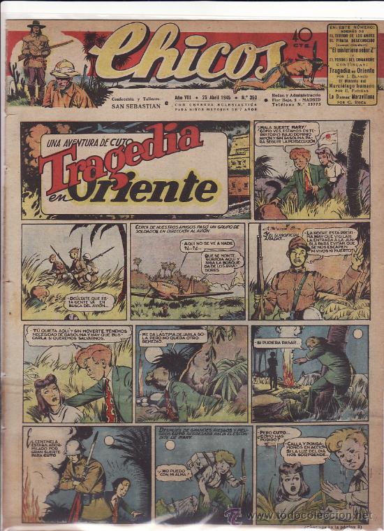 Tebeos: TEBEO CHICOS - 1945 - N&ordm; 350 - Foto 1