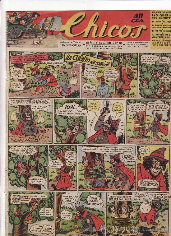 Tebeos: TEBEO CHICOS - 1944 - N&ordm; 321 - Foto 1