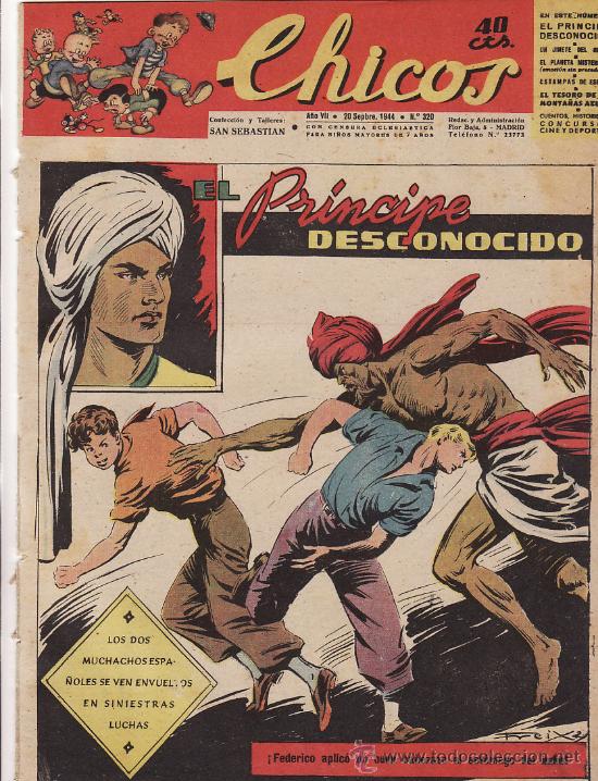 Tebeos: TEBEO CHICOS - 1944 - N&ordm; 320 - Foto 1