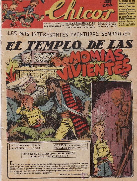 Tebeos: TEBEO CHICOS - 1944 - N&ordm; 318 - Foto 1