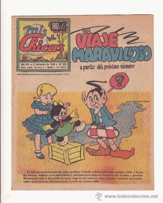 Tebeos: mis chicas n&ordm; 349 a&ntilde;o 1948 - Foto 1