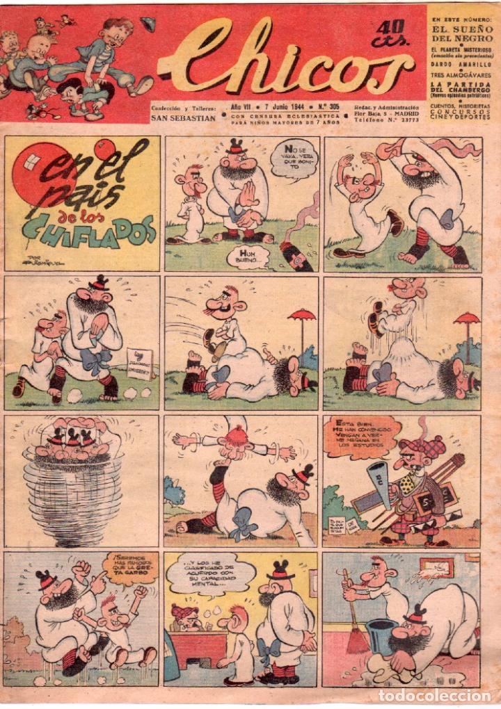 Tebeos: CHICOS ORIGINAL N&ordm; 305 - JUNIO 1944 - EXCELENTE ESTADO - Foto 1