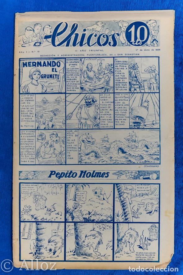 Tebeos: TEBEO CHICOS..N&ordm;13 / JUNIO 1938 - Foto 1