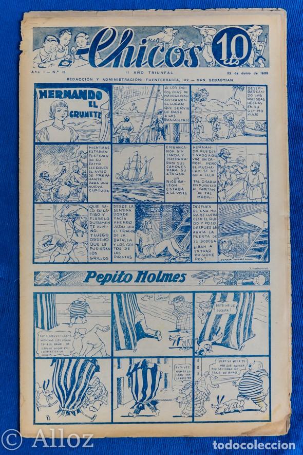 Tebeos: TEBEO CHICOS..N&ordm;16 / JUNIO 1938 - Foto 1