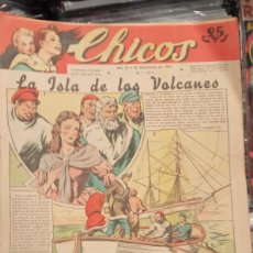 Tebeos: REVISTA CHICOS. LA ISLA DE LOS VOLCANES. AÑO IV. N º 191. TALLERES OFFSET SAN SEBASTIAN.