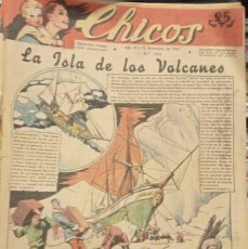 Tebeos: REVISTA CHICOS. LA ISLA DE LOS VOLCANES. AÑO IV. N º 194. TALLERES OFFSET SAN SEBASTIAN.