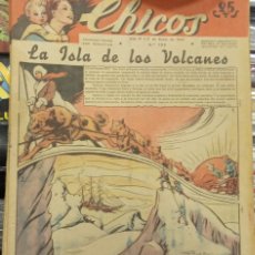 Tebeos: REVISTA CHICOS. LA ISLA DE LOS VOLCANES. AÑO IV. N º 195. TALLERES OFFSET SAN SEBASTIAN.