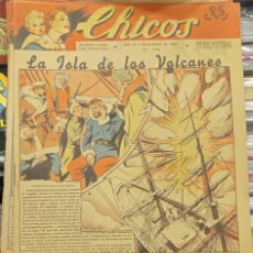 Tebeos: REVISTA CHICOS. LA ISLA DE LOS VOLCANES. AÑO IV. N º 198. TALLERES OFFSET SAN SEBASTIAN.