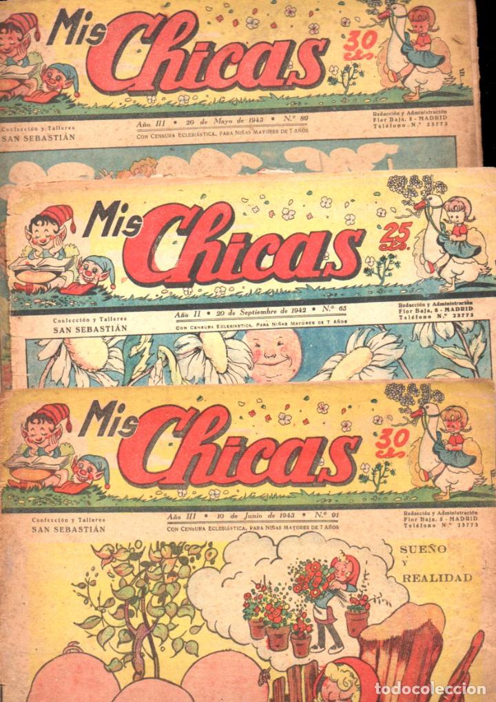 Tebeos: TRES TEBEOS MIS CHICAS 1942 - Foto 1