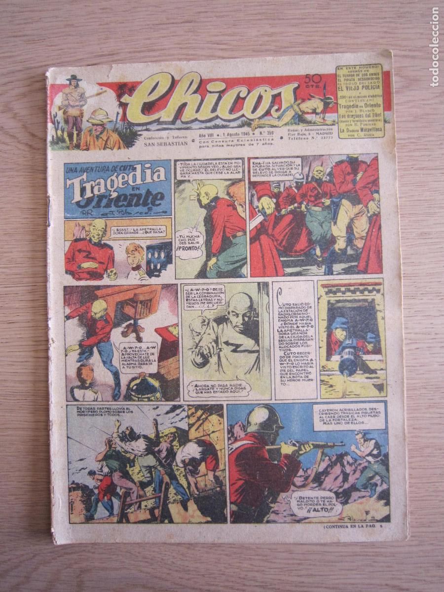 Tebeos: C&Oacute;MIC - CHICOS N&ordm; 359 - 1945 - Foto 1