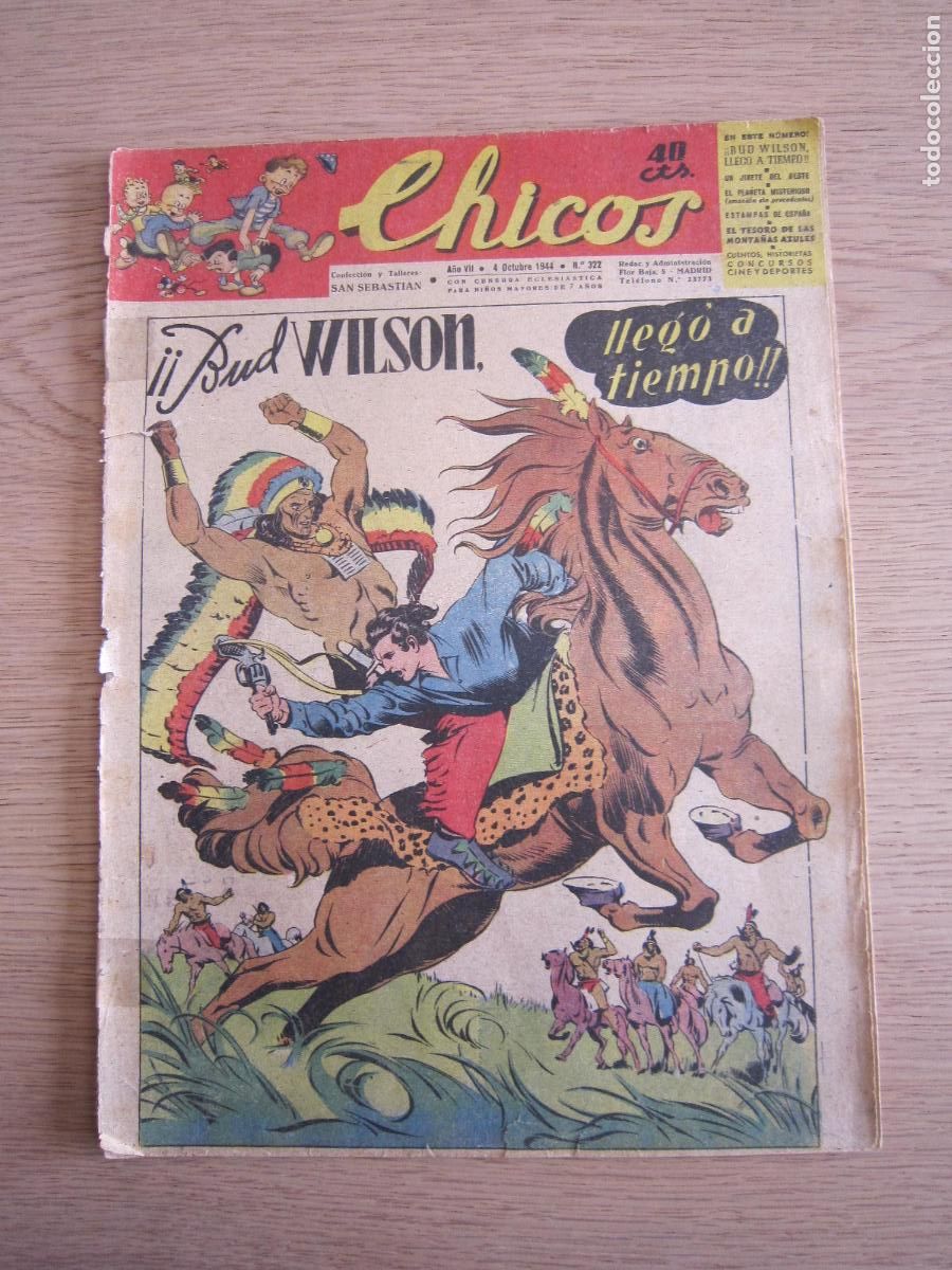 Tebeos: C&Oacute;MIC - CHICOS N&ordm; 322 - 1944 - Foto 1