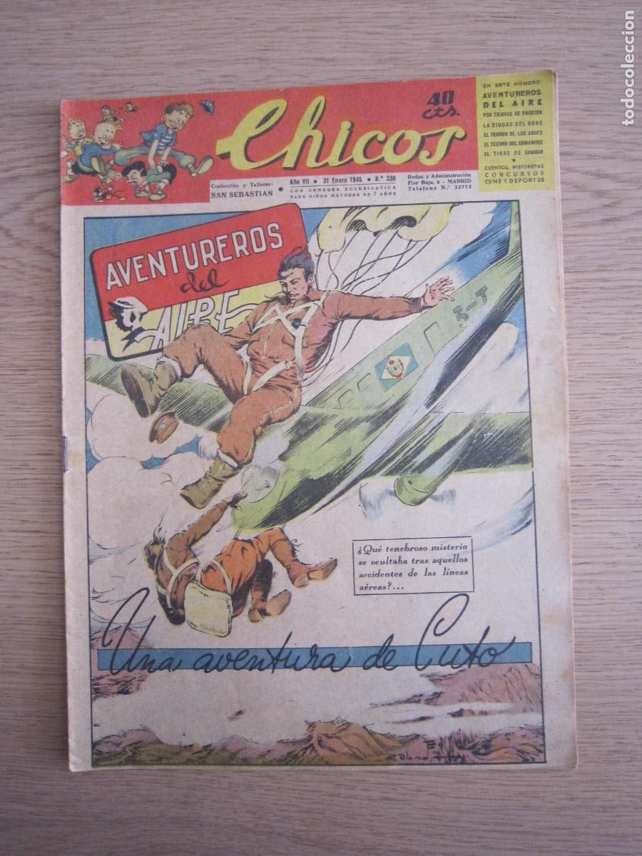 Tebeos: C&Oacute;MIC - CHICOS N&ordm; 338 - 1945 - Foto 1