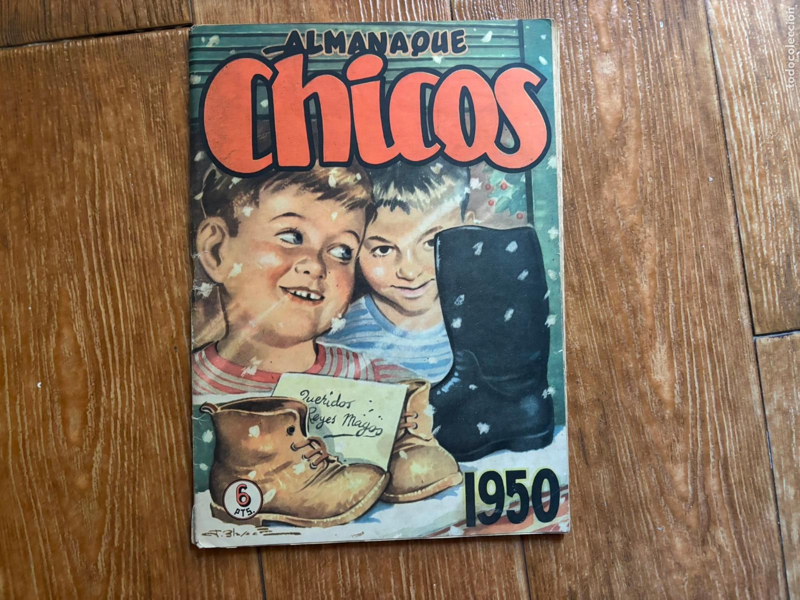 Tebeos: CHICOS ALMANAQUE PARA 1950 EDITA CONSUELO GIL CON EL AUTORETRATO DE MANUEL GAGO
