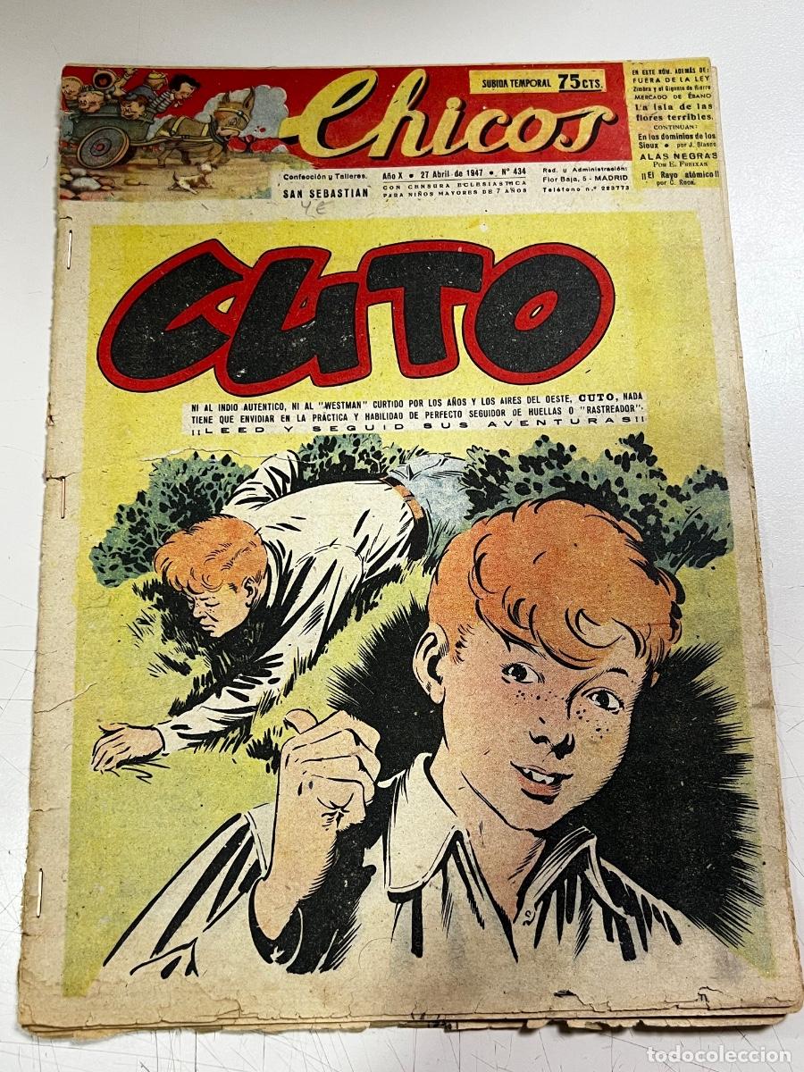 Tebeos: CHICOS. A&Ntilde;O X. N&deg; 434. 27 ABRIL DE 1947. CUTO.