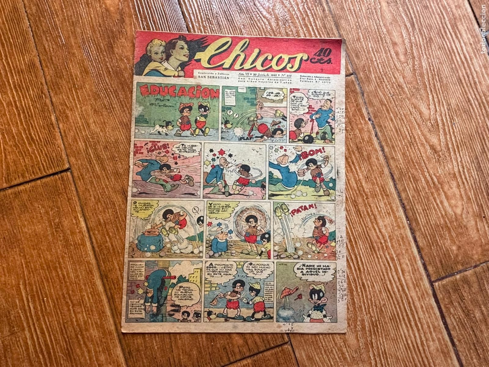 Tebeos: CHICOS ORIGINAL N&ordm; 255 EDITORIAL CONSUELO GIL