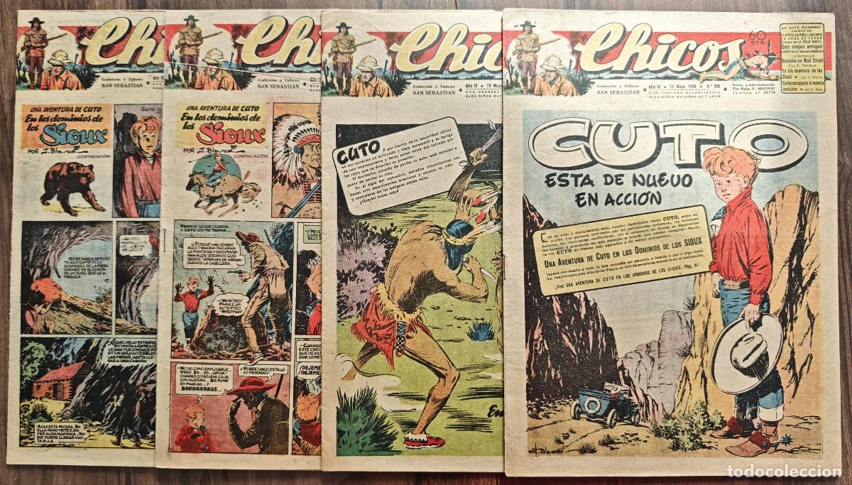 Tebeos: CHICOS n&ordm; 385, 386, 387 y 389 (Consuelo Gil 1946) 4 tebeos.
