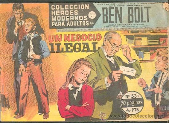 Tebeos: HEROES MODERNOS N&ordm;53,SERIE &rdquo;C&rdquo; CON BEN BOLT,ED.D&Oacute;LAR - Foto 1
