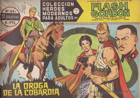 Tebeos: FLASH GORDON, Serie B, n&ordm; 44: La droga de la cobard&iacute;a - Foto 1