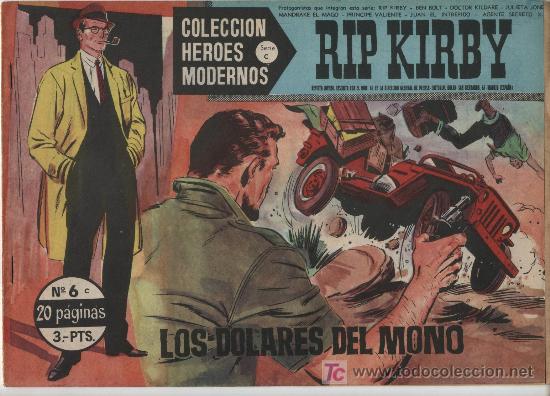 Tebeos: Heroes Modernos Serie C n&ordm; 6. Rip Kirby. Dolar. - Foto 1