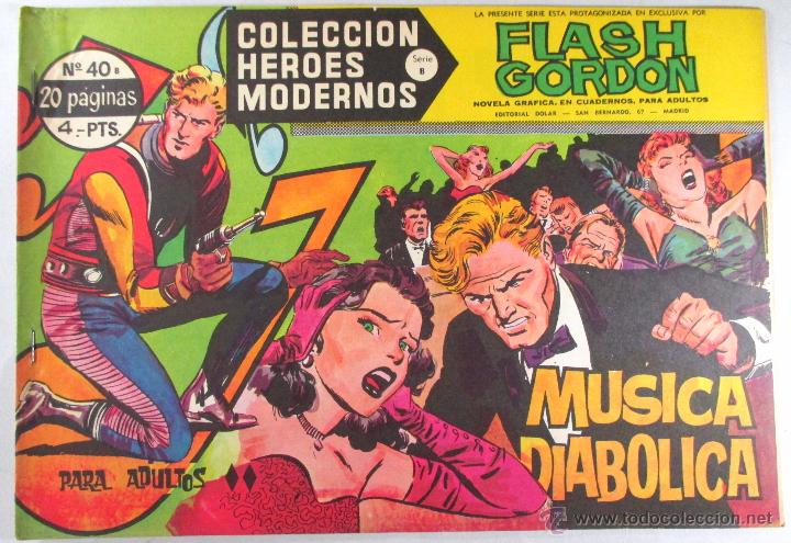 Tebeos: FLASH GORDON N&ordm; 40 - COLECCI&Oacute;N H&Eacute;ROES MODERNOS , SERIE B - ED. D&Oacute;LAR - Foto 1