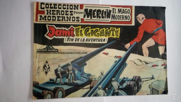 Tebeos: EDITORIAL D&Oacute;LAR ORIGINAL 1958 HEROES MODERNOS MERL&Iacute;N EL MAGO N&ordm; 6 IMPECABLE - Foto 1