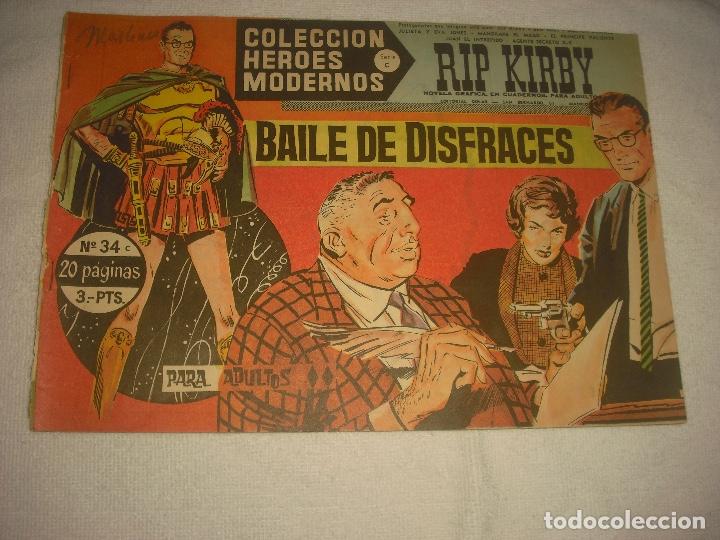 Tebeos: COLECCION HEROES MODERNOS N 34, RIP KIRBY - Foto 1