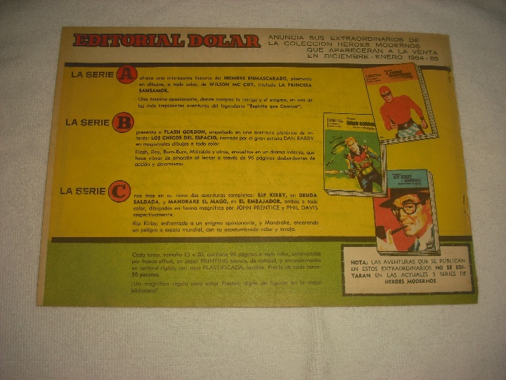 Tebeos: COLECCION HEROES MODERNOS N 34, RIP KIRBY - Foto 2