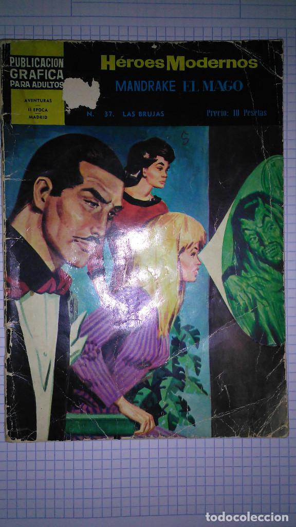 Tebeos: MANDRAKE EL MAGO * HEROES MODERNOS N&ordm; 37 * EDITORIAL DOLAR 1960 * - Foto 1