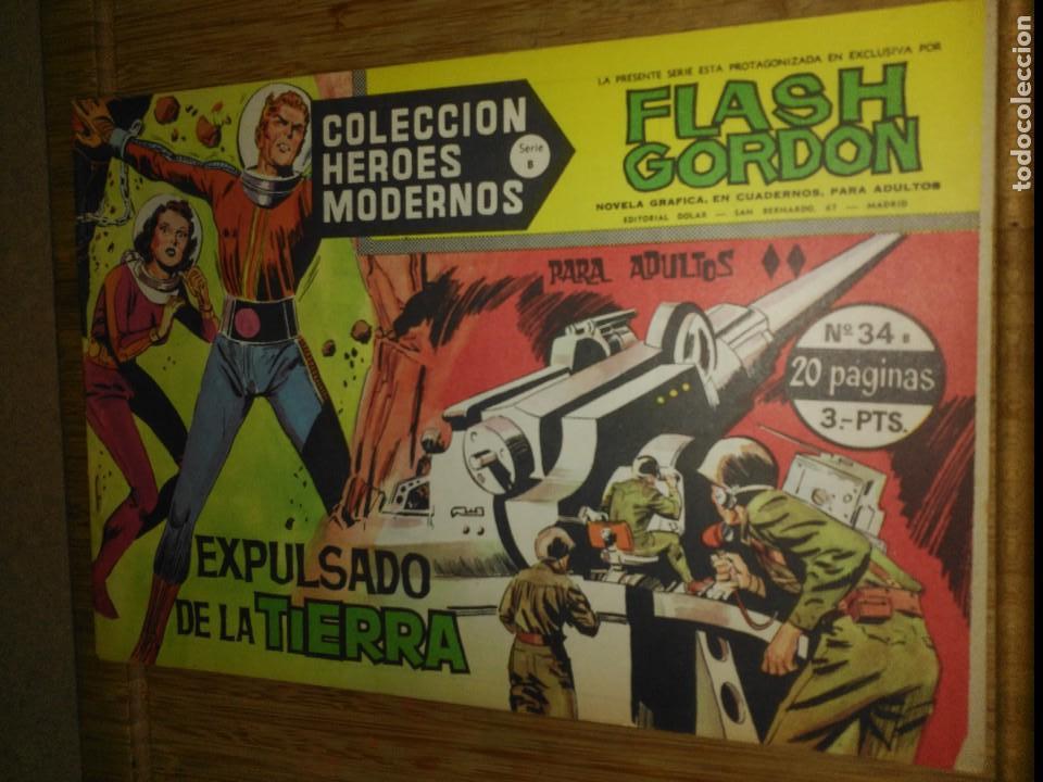 Tebeos: Flash Gordon N&ordm; 34 Colecci&oacute;n H&eacute;roes Modernos Serie B - Foto 1