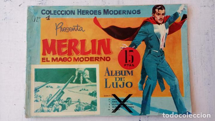 Tebeos: MERLIN EL MAGO MODERNO ALBUM DE LUJO - Foto 1