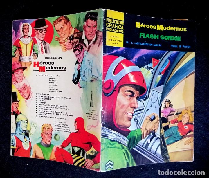 Tebeos: HEROES MODERNOS - FLASH GORDON N&ordm; 2 - DOLAR 1966 - II &Eacute;POCA - Foto 2