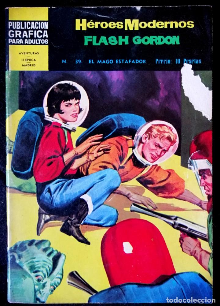 Tebeos: HEROES MODERNOS - FLASH GORDON N&ordm; 39 - DOLAR 1966 - II &Eacute;POCA - Foto 1
