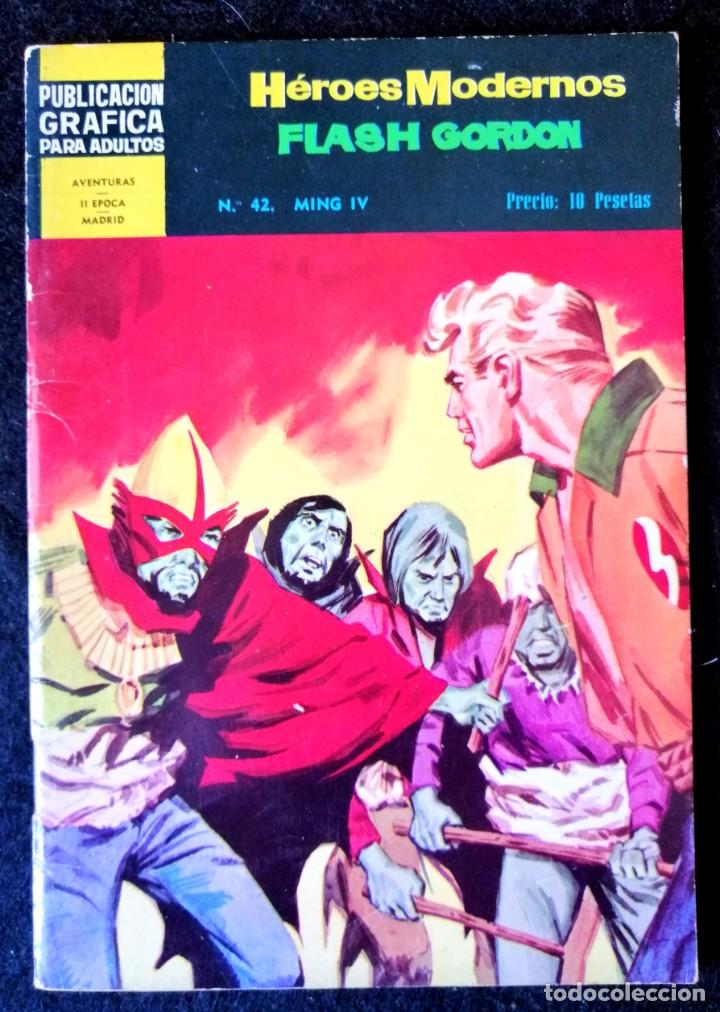 Tebeos: HEROES MODERNOS - FLASH GORDON N&ordm; 42 - DOLAR 1966 - II &Eacute;POCA - Foto 1
